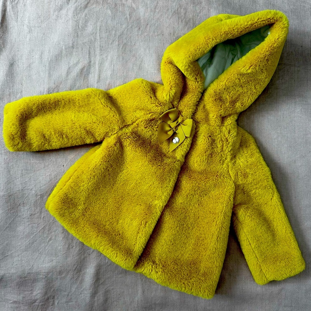 mayoral faux fur toddler coat | 18 mo